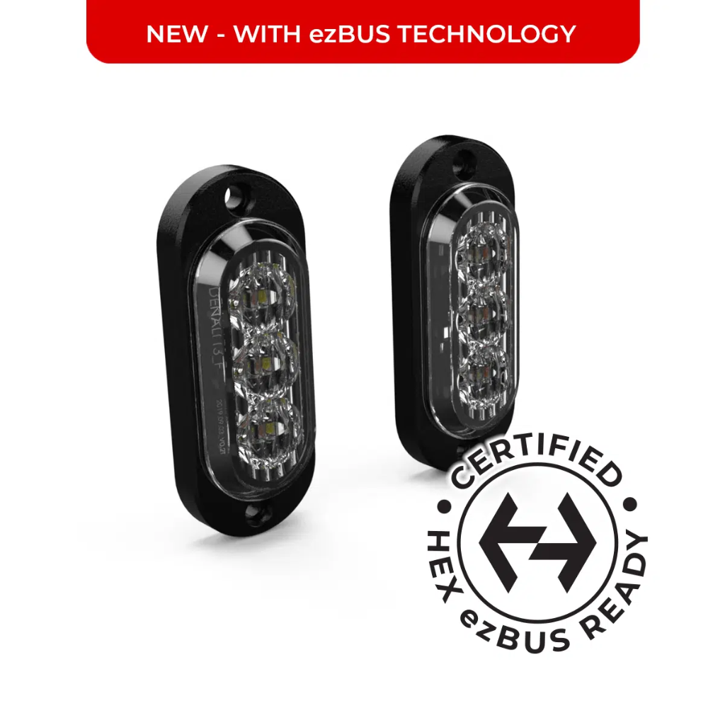 DENALI T3-S SMART Rear Switchback LED Turn Signal Pods (TWO LIGHT PODS)